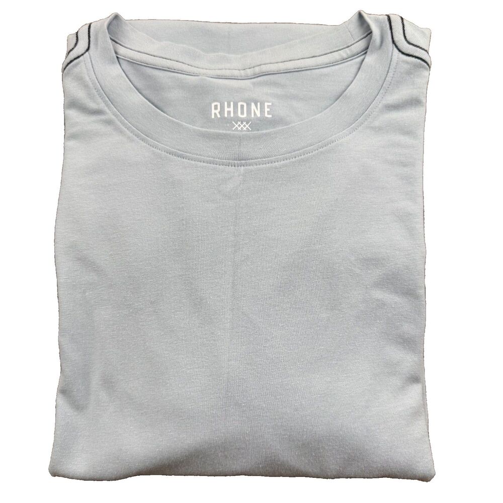 Rhone Origin Tee Men's Large Crewneck Short Sleeve T-Shirt Blue NEW $48 READ